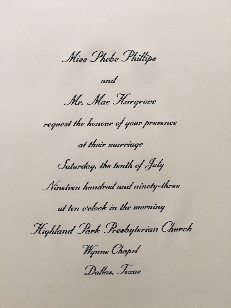 Our Wedding Invitation