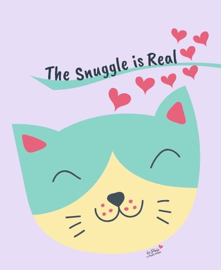 The Snuggle is Real design by Phebe Phillips for Tee Public