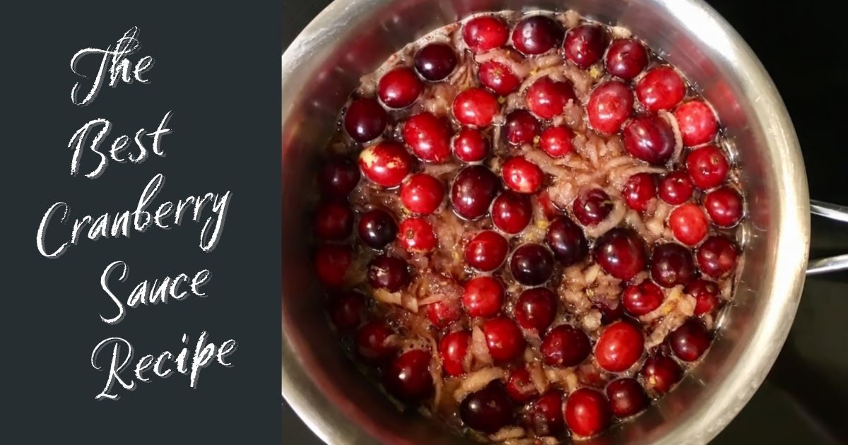 Cranberry Sauce cooking for Thanksgiving